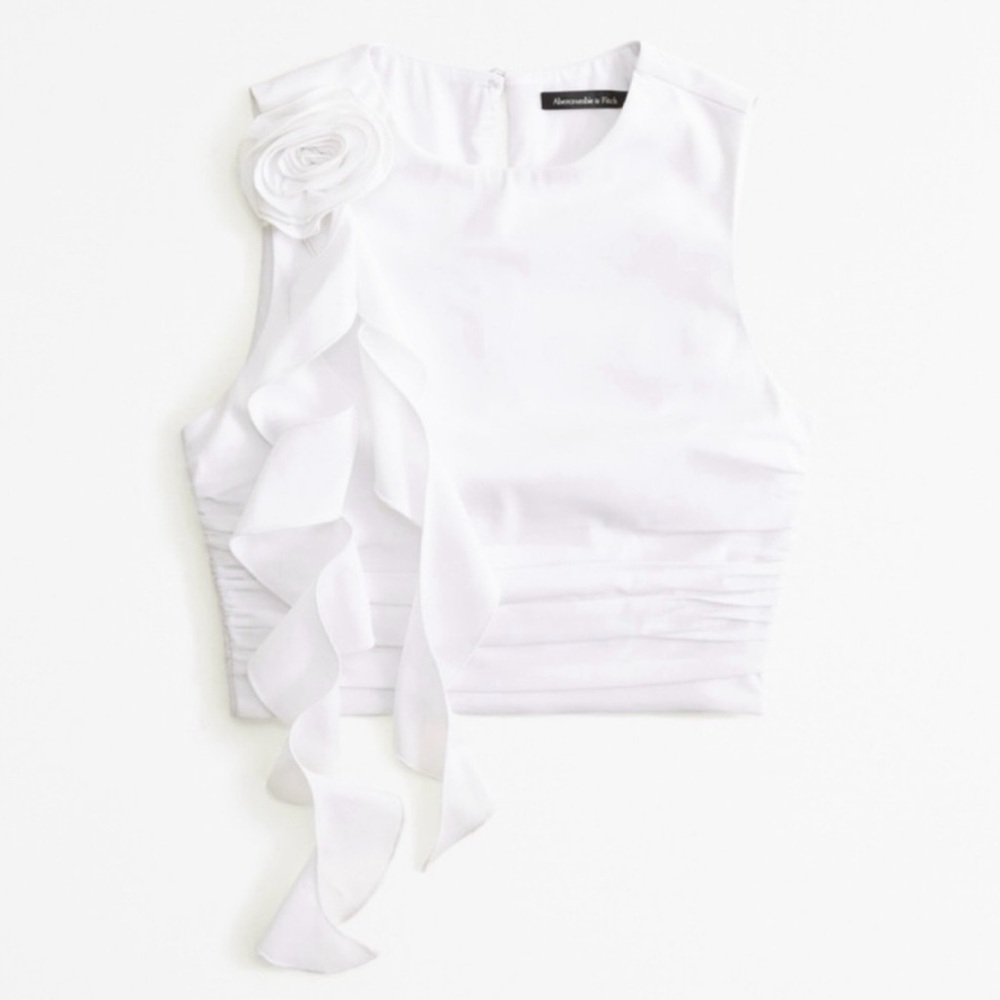White Abercrombie top size medium